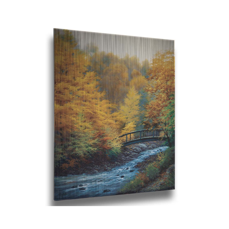 «Autumn Stream» par Charles White sur, Métal, H 16 po x l 20 po x P 1 po