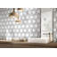 Calacatta Gold With Absolute Black and Metal Strip Honeycomb Mosaic Wall & Floor Tile
