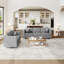 Canapé modulaire en velours Teangela-841588656