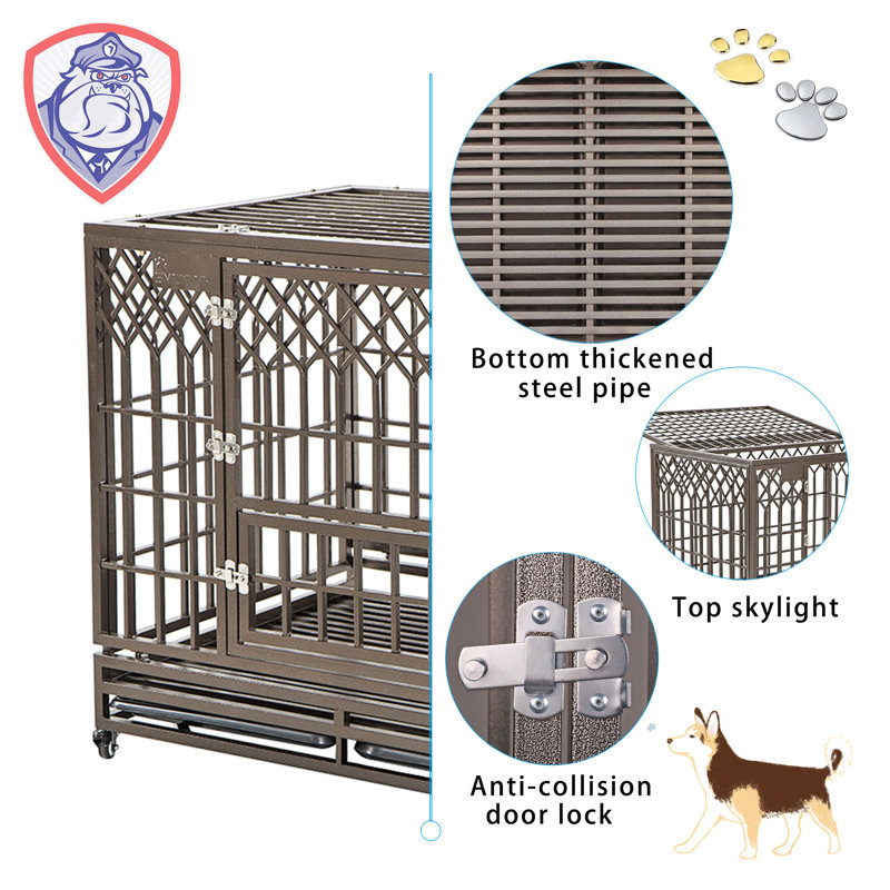 Caisse pour animaux Brimley, Marron, H 37,5 po x l 30,3 po x P 41,3 po