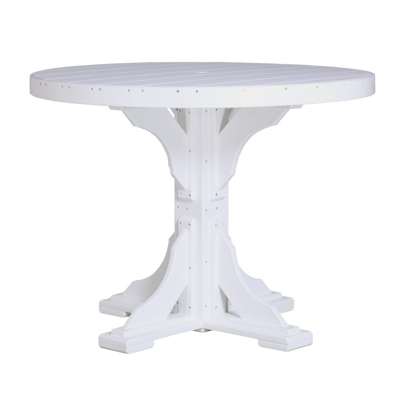 Table de salle à manger Bogia, Blanc, l 48,25 po x L 48,25 po x H 42 po, Blanc