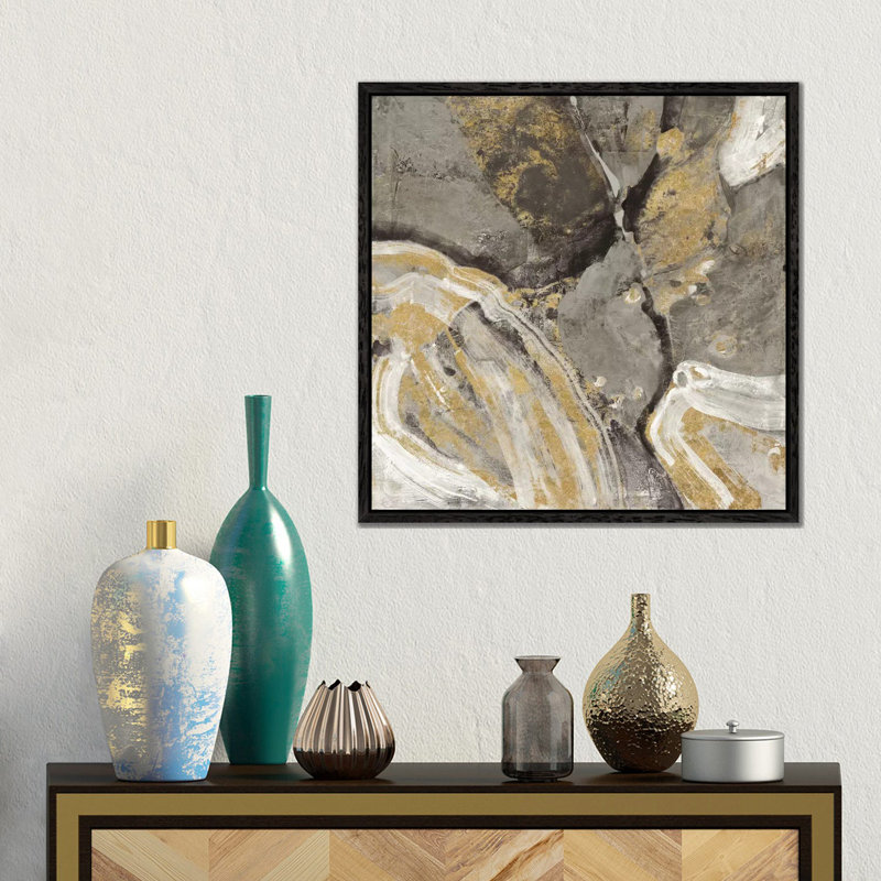 Albena Hristova - Print on Canvas, 45.72 cm H x 45.72 cm W, Black Floater Framed