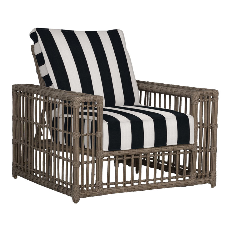 Fauteuil inclinable tissé Newport - Onyx, Pas de soudure, Cabana à rayures minuit, Onyx