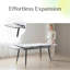 Ensemble de table de salle à manger en pierre frittée extensible de 55 à 79 po avec chaises rembourrées en similicuir 8-24578650-24578644