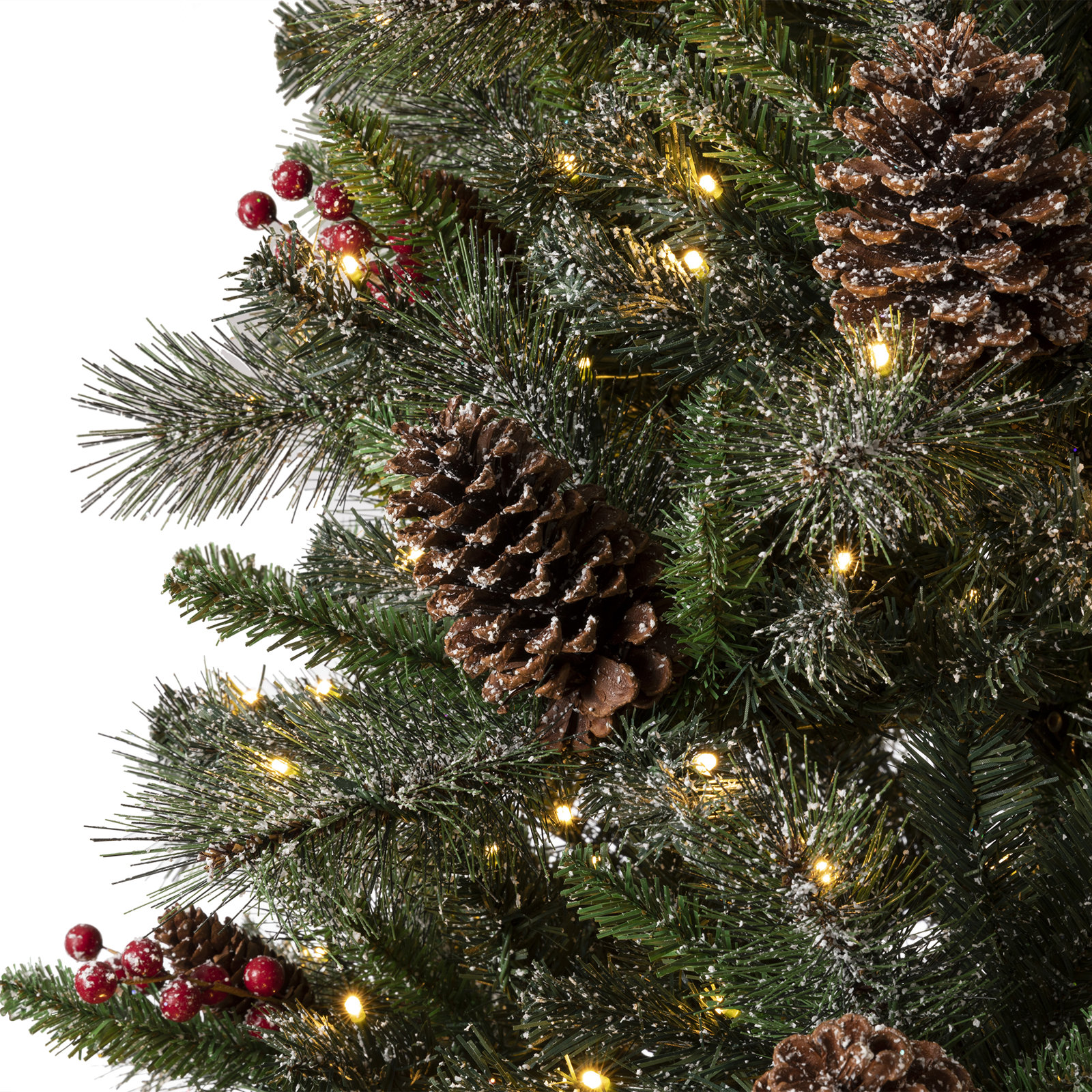 White Frosted 4' Pre-Lit Cypress Christmas Tree, 4 ft.