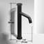 Lavabo vasque de salle de bain rond en béton avec robinet H 12 po Cypress L 16 po x l 16 po x H 5 po