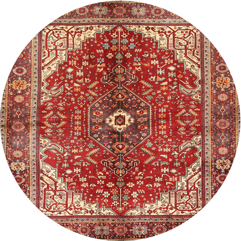 Claye Oriental Indoor Rug, Round 5'