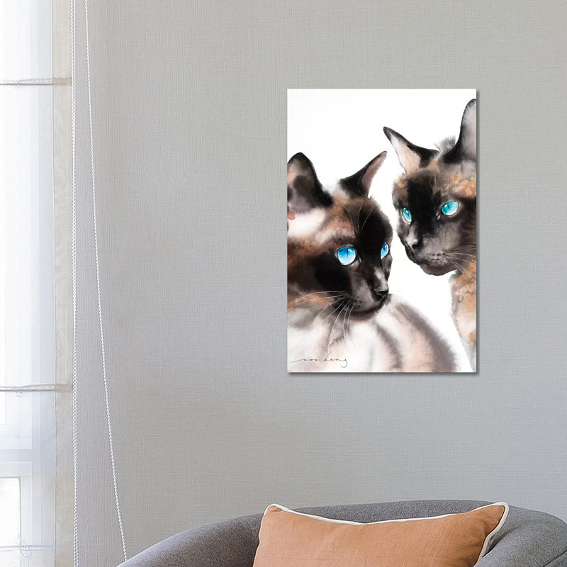 Cat Mate by Soo Beng Lim - Wrapped Canvas Painting, 66.04 cm H x 45.72 cm W x 1.91 cm D