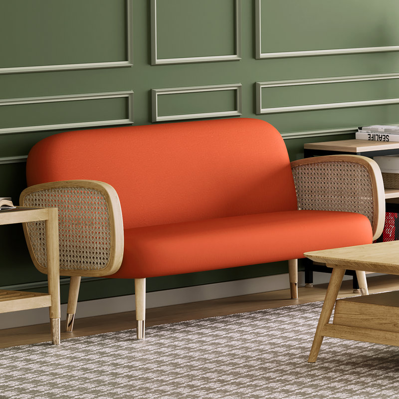 Housse pour canapé-lit réversible en tissu de polyester réversible avec fermeture à glissière 3 côtés, Grand, Citrouille