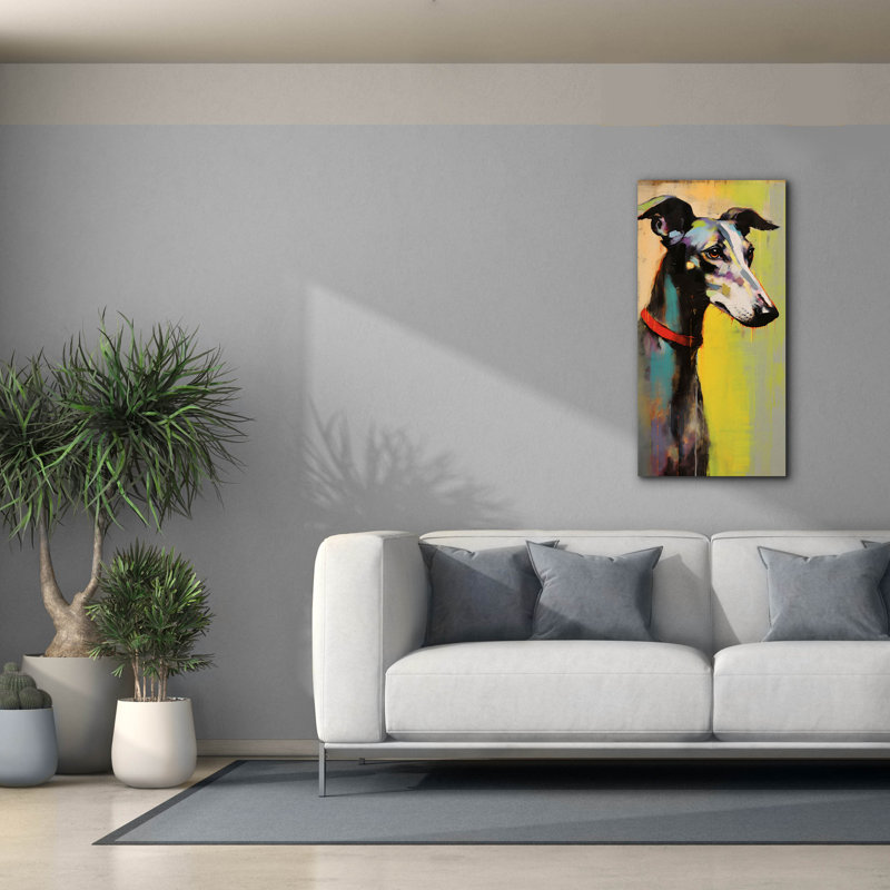 «Greyhound 2» par Sean Parnell, art mural sur toile, H 40 po x l 20 po x P 1,5 po