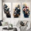 «Deep Blue Calla Lily Bouquet», 3 pièces sur toile-221985810-221985813