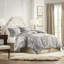 Édredon - bleu et gris, intérieur en microfibre, suite confortable 4 pièces bleu / gris, chenille, élégant