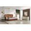 Ensemble de chambre à coucher 3 pièces Bayldon Berloz + Lago - Orange brûlé moderne + faux travertin-1690931641