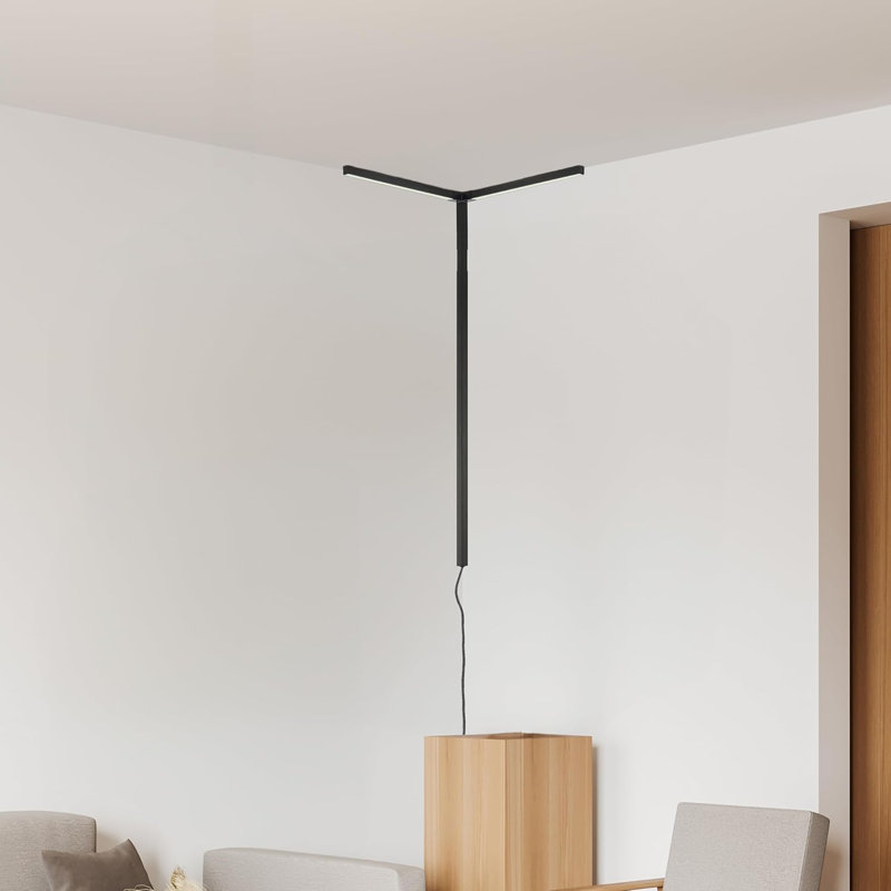 Madsen 18.25" Black Iron Minimalist Plug-In LED Sconce