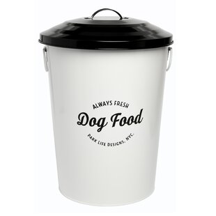 Dog Food Storage Container, Large Airtight Pet Cat Dog Food Bin with Scoop, Puppy Kitten Treats Dry Container Plus Wheels, Farmhouse Moisture-proof Bi