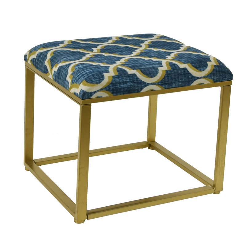 Amburgey Upholstered Ottoman, Lustrous Lattice