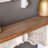 Beige + Walnut Solid Wood Freestanding Fireplace
