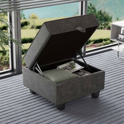 Repose-pieds polyvalent avec rangement et design élégant pour plusieurs pièces