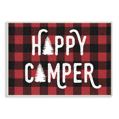 Happy Camper Red Black Wall Art