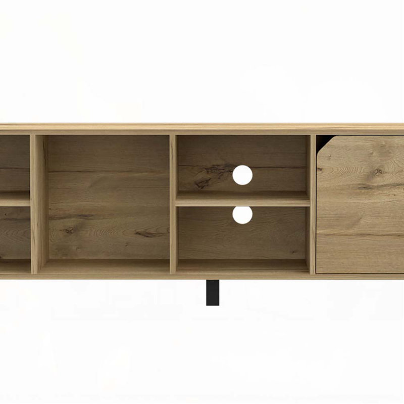 Harwich 5-Shelf TV Stand Light Oak