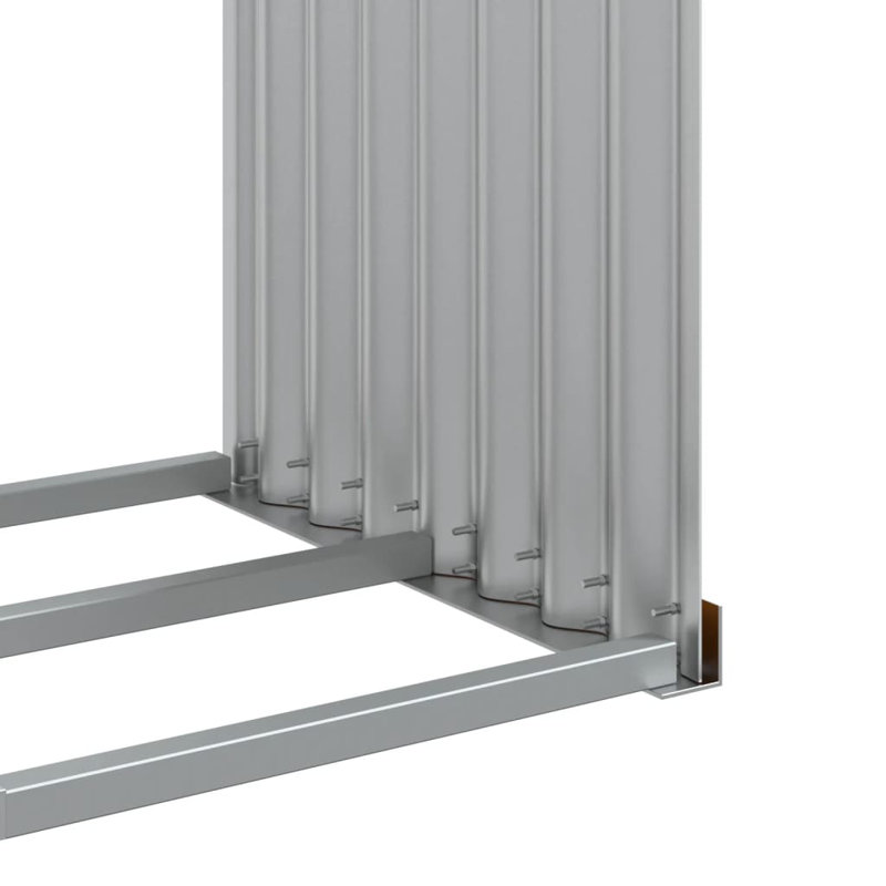 Porte-bûches en acier galvanisé 47,2 po x 17,7 po x 82,7 po, Brun clair