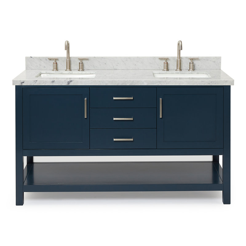 Bayhill 61'' W Double Vanity, Midnight Blue