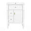 Meuble-lavabo de salle de bain avec lavabo, armoire autoportante blanche, tiroir rabattable, tablette réglable, structure en bois d'hévéa, panneaux de fibres à densité moyenne, poignées en métal-1984273611