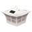 Solar White Pvc Low Voltage Integrated LED Fence Post Cap Light 5 In. X 5 In. with Base Adapter Included