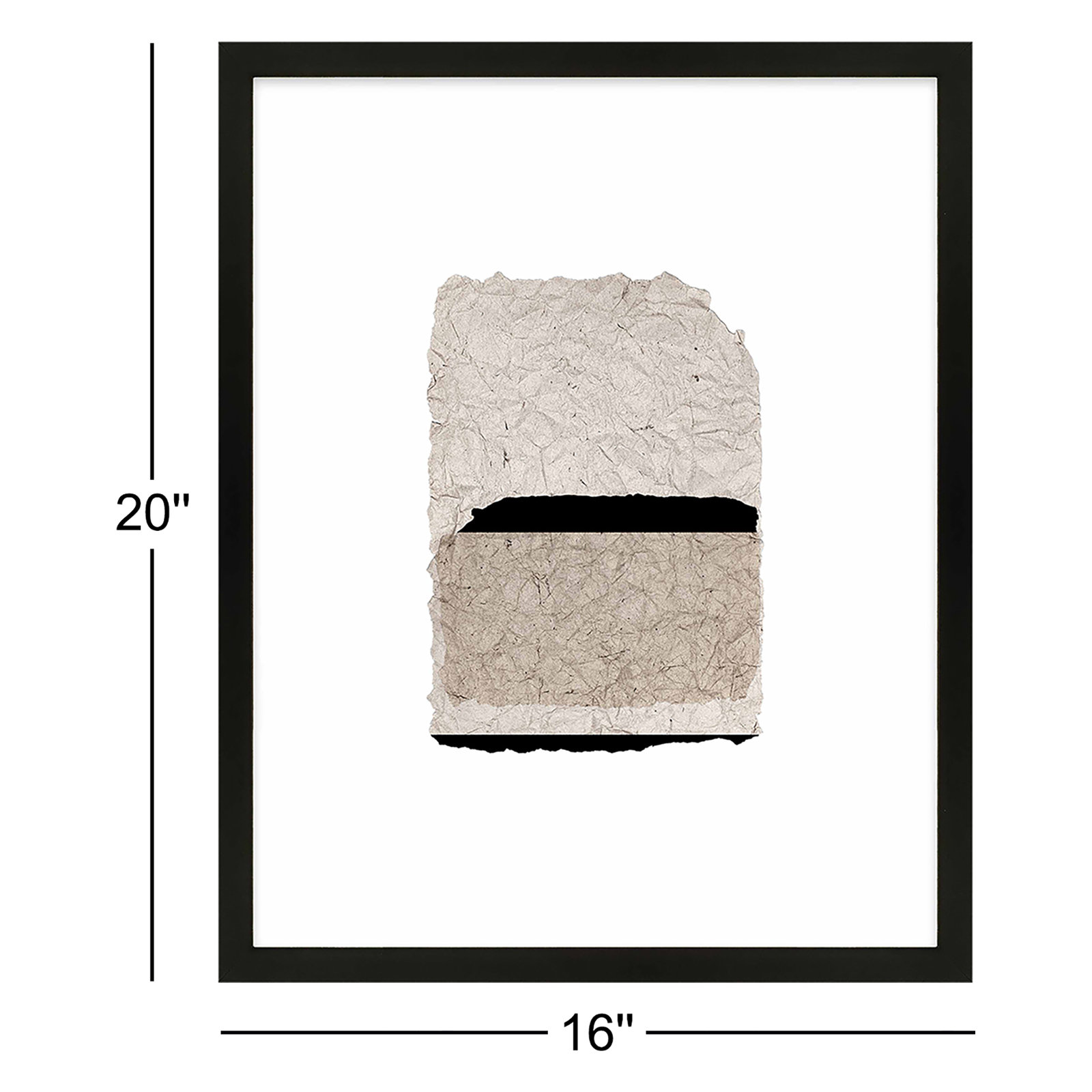 Zinfandel "Fiber" 3-Piece Print Set, Black Framed, 20" H x 16" W  x 1.25" D