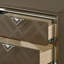 Table de chevet finition champagne foncé