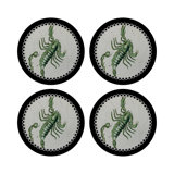Zodiac Scorpio Vegan Leather Round Pebble Placemat