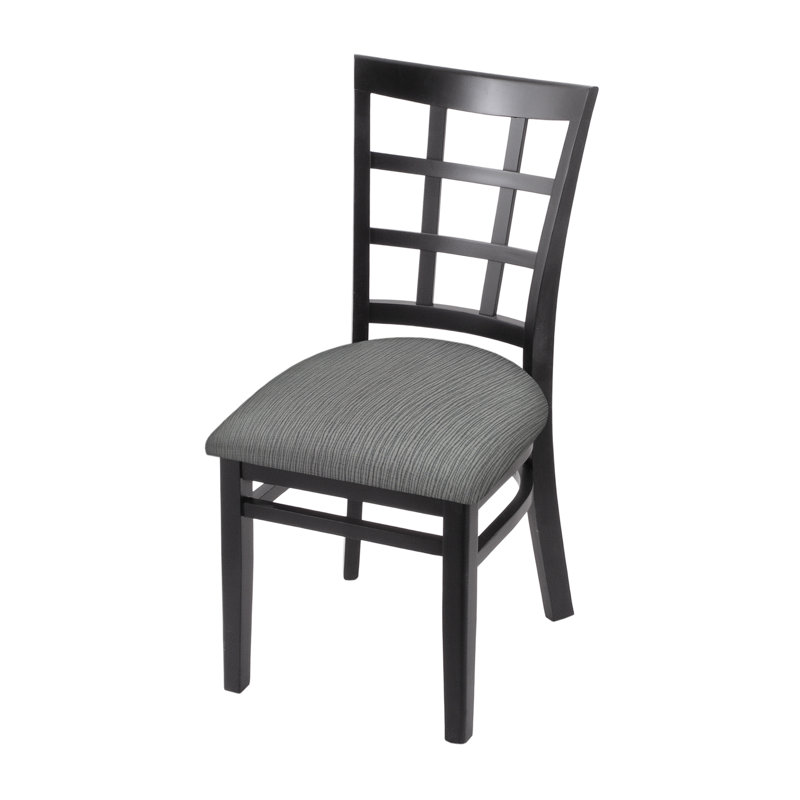 Hampton 18'' H Upholstered Beech Side Chair, Black, Graph Alpine