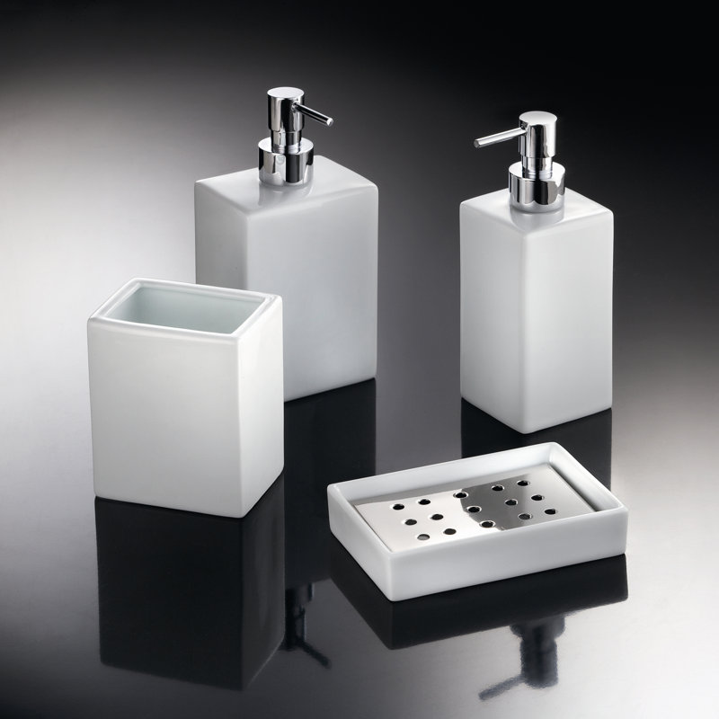 Saon Soap / Lotion Dispenser, Polished Chrome