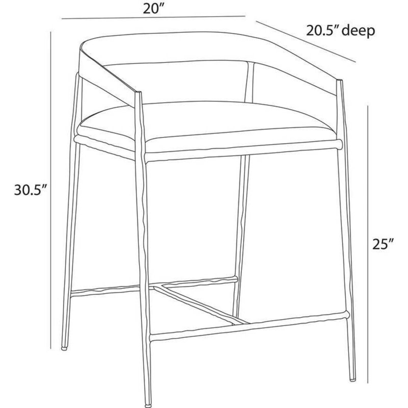 Ansel Stool, Counter Stool (25" Seat Height)