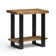 Alpine 27-Inch Solid Acacia Wood 2-Tier Modern Industrial End/Side Table with Live Edge Design