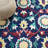 Blossom Hand Tufted Wool/Cotton Oriental Rug in Red/Navy/Blue-1594841478