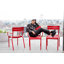 Chaise de salle à manger de jardin empilable Luxembourg-98918542-122427663