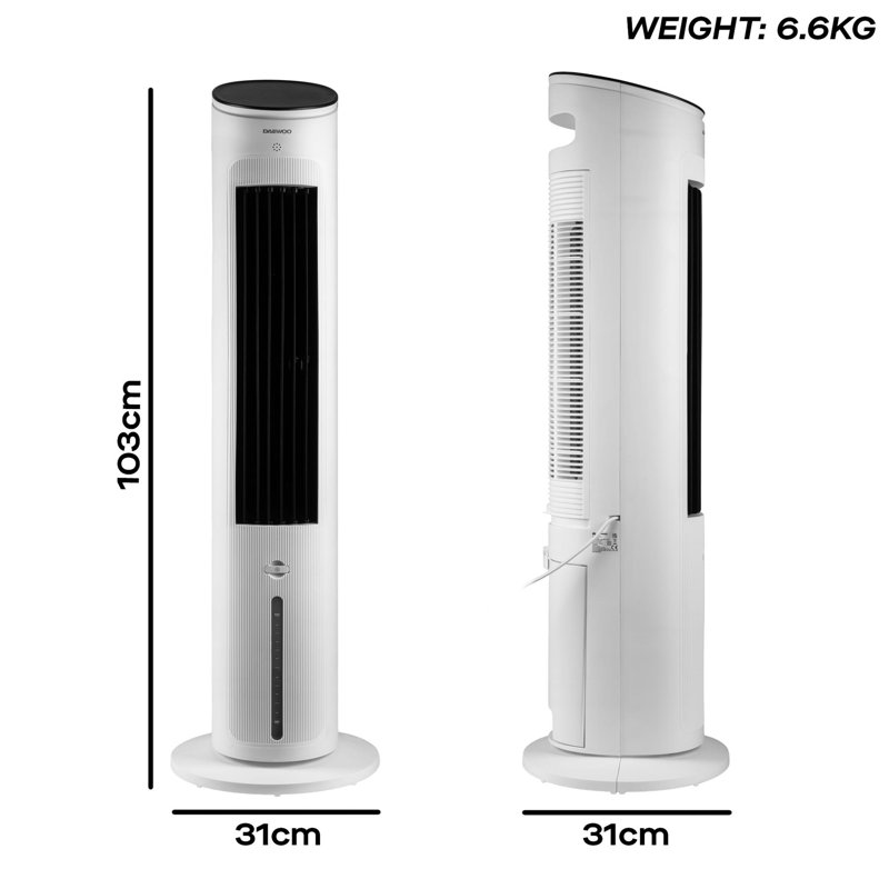 Daewoo 4L Tower Air Cooler Fan with Remote Control