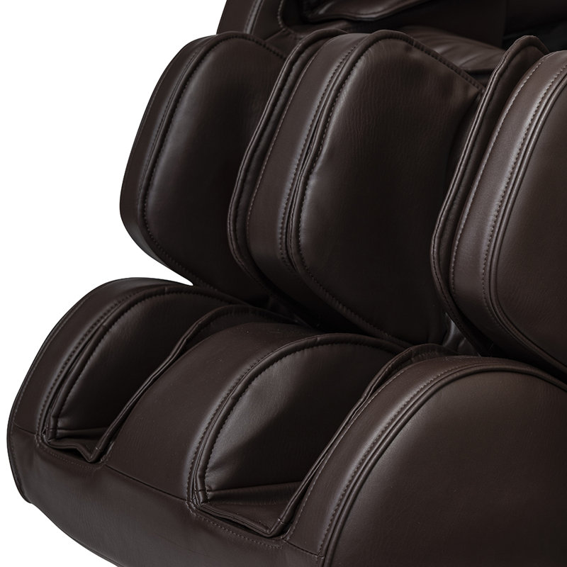 Inner Balance Wellness Jin 2.0 - Deluxe Heated SL Track Zero Gravity Massage Chair, Espresso Faux Leather