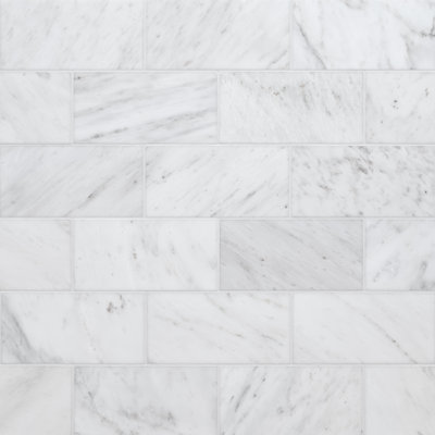 Castella Cambria Subway 6 in. x 12 in. Honed Marble Floor and Wall Tile