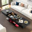 Table basse extensible avec plusieurs compartiments de rangement, bande à DEL de 16 couleurs et base robuste-1933258481