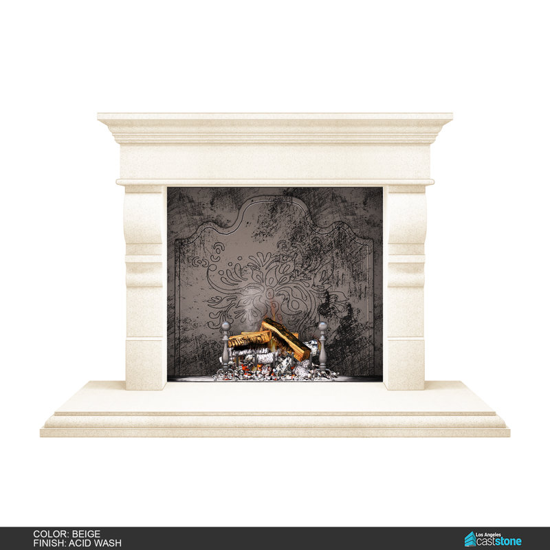 Rome Fireplace Surround, Acid Wash/Beige
