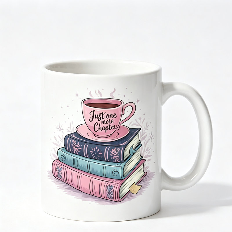 Just One More Chapter Ceramic Coffee Mug Coffee Cup Tea Mug Christmas Gift Leisure Time Can Hold Tea Milk.