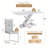 5-Piece Modern 63" Rectangular Faux Marble Glass Dining Set with Faux Leather Cantilever Chairs-1727622109