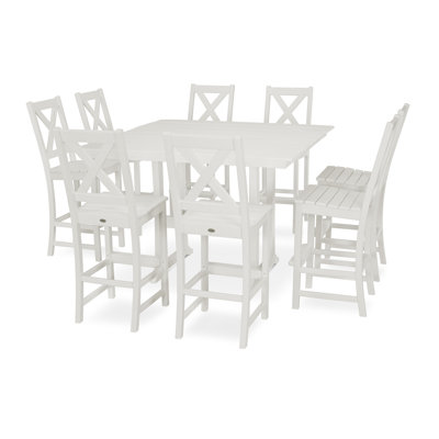 Braxton Rectangular 8 - Person 59.5'' Long Bar Height Dining Set