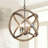 Mazhar 4-Light Globe Wood Chandelier Dimmable