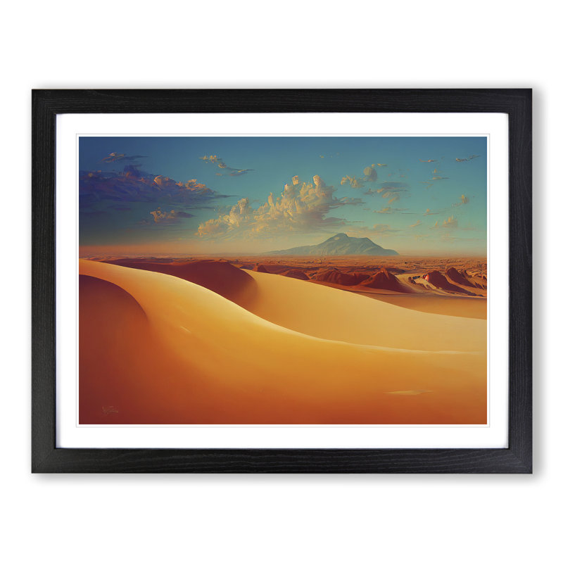 King Desert - Framed Print, Black, 34cm H x 46cm W x 2cm D
