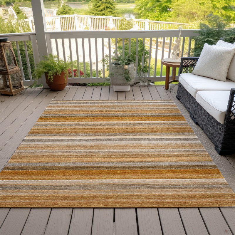 Tapis intérieur / extérieur Kinslee, Rectangle 5 pi x 7 pi 6 po