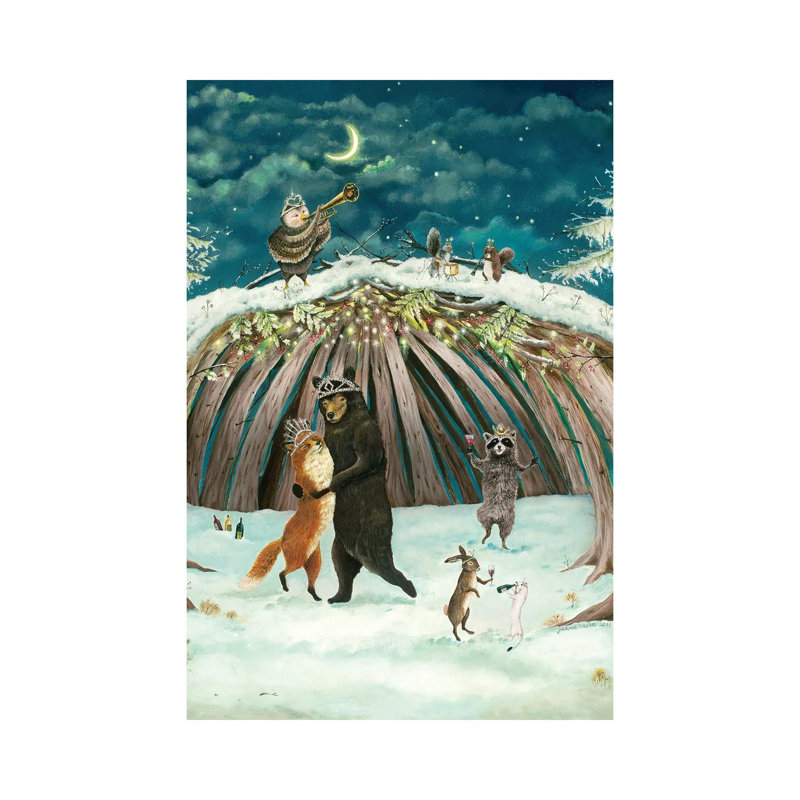 Yuletide Enchantment by Jahna Vashti - Painting on Canvas, Wrapped Canvas, 30.48cm H x 20.32cm W x 1.91cm D