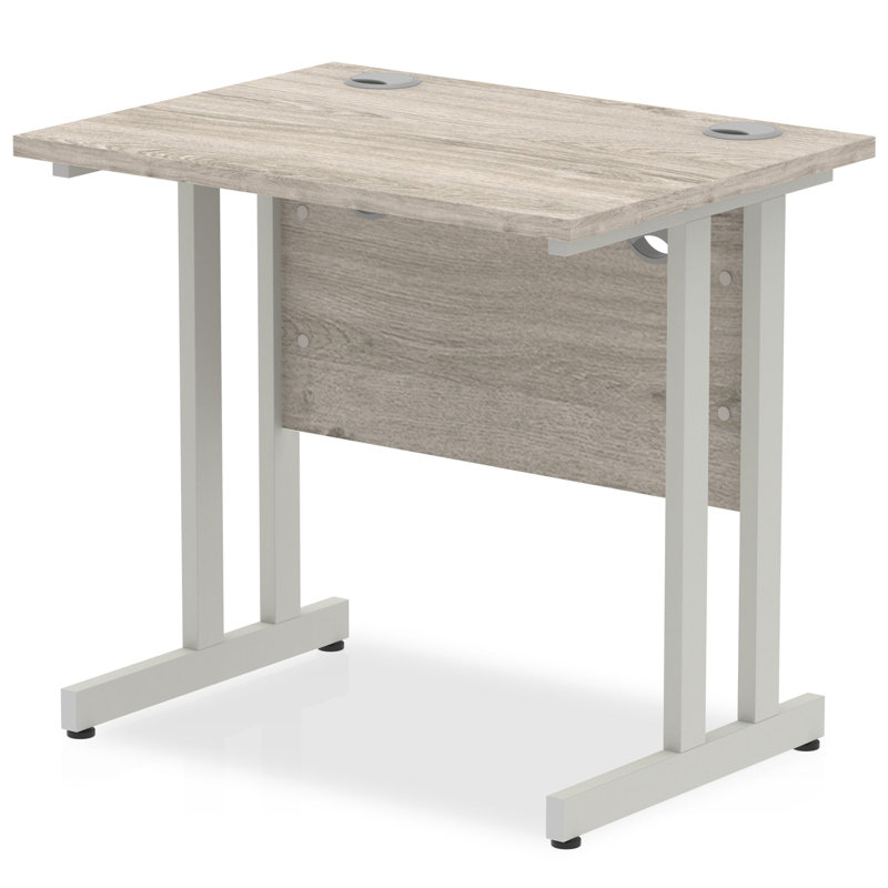 Ladajah Steel, 73cm H x 100cm W x 80cm D, Silver, Grey